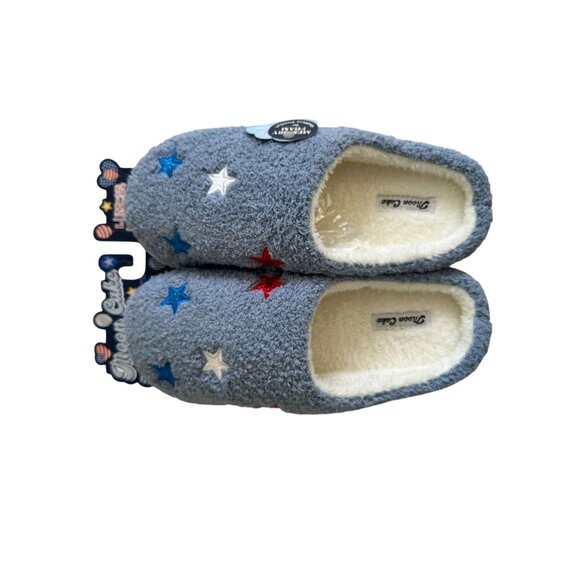 MOON CAKE Women's Red White Blue Star Memory Foam Slippers Size L (9/10) NEW NWT - Picture 5 of 8